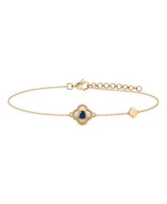 Sapphire Adjustable Clover Bracelet in 14k Gold Collection by Macy's