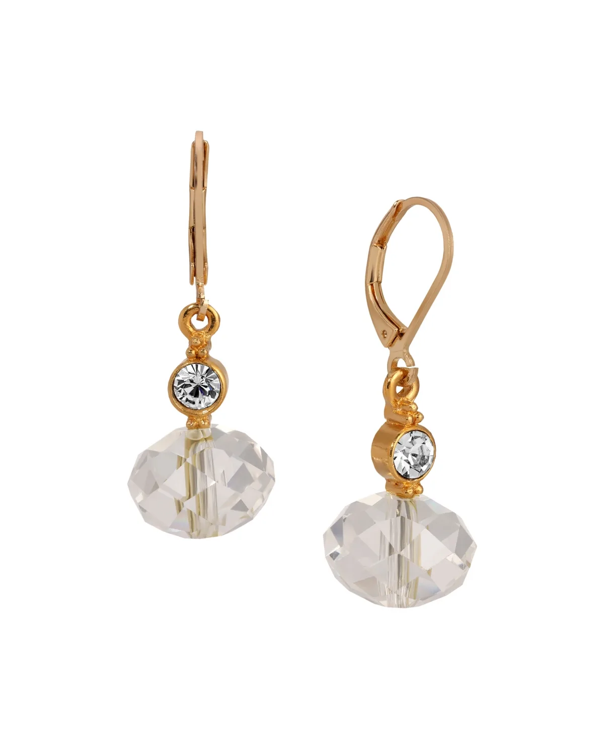 Crystal Rondell Bead Drop Earrings