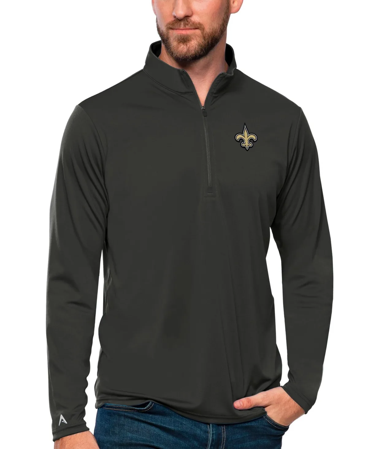 New Orleans Saints Tribute Quarter-Zip Lightweight Pullover Top