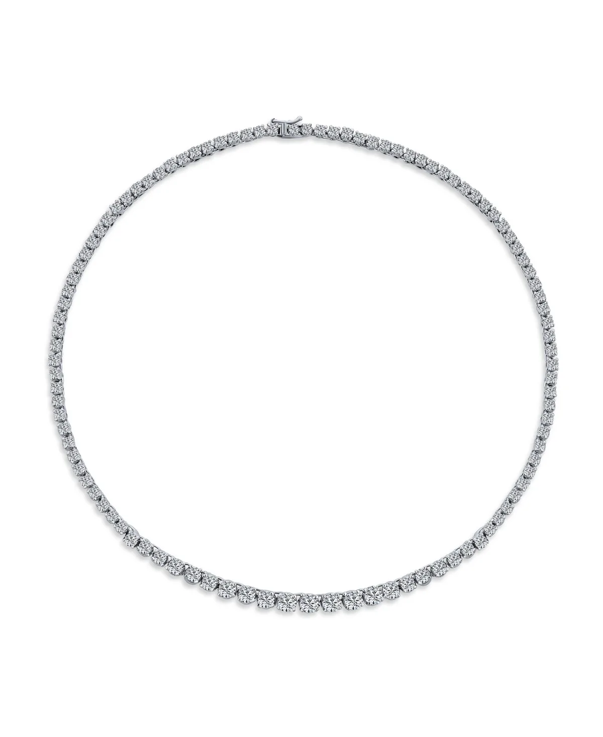 Classic Cocktail Graduated Cz Statement Tennis Necklace Gold Plated by Bling Jewelry