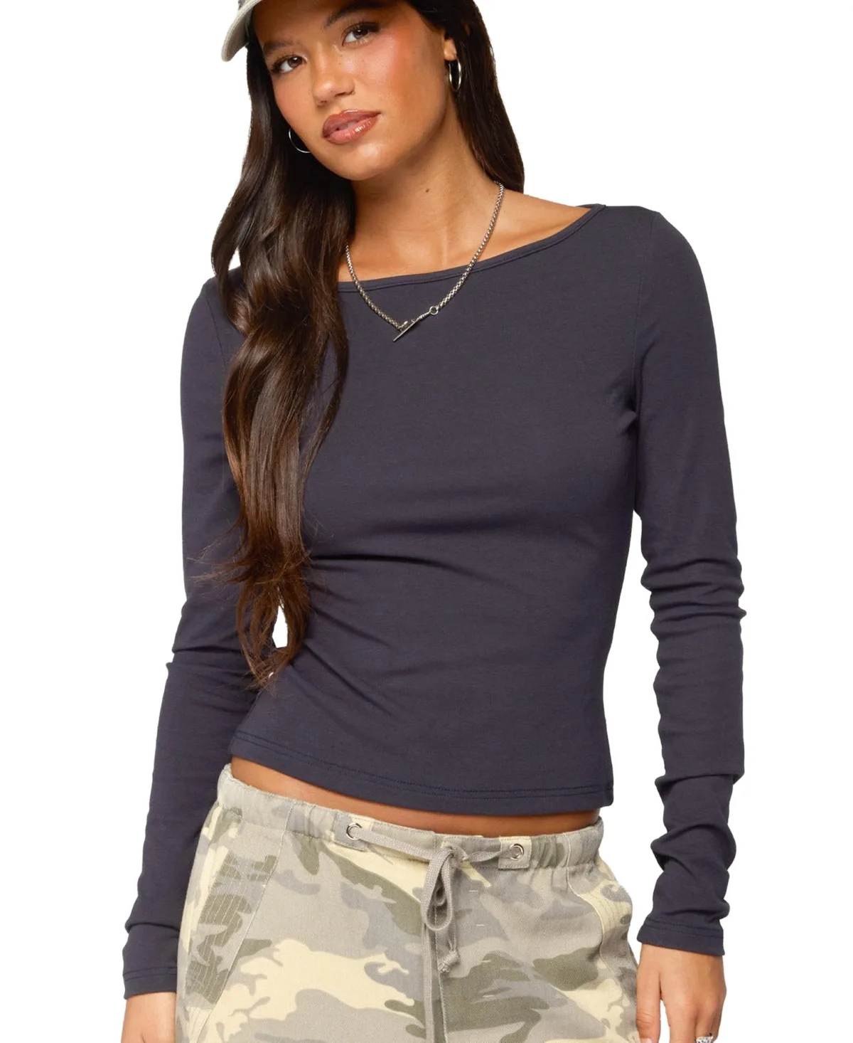 Savi Boat Neck Long Sleeve Top
