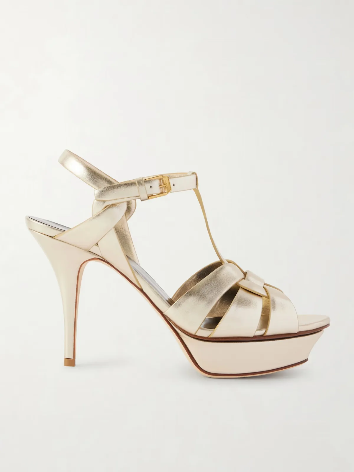 - Tribute Woven Metallic Leather Platform Sandals -