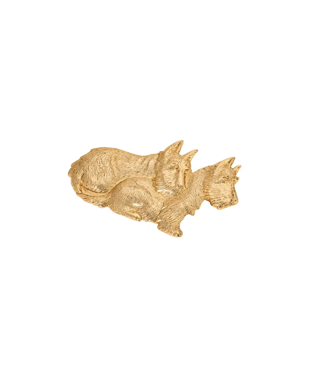 Two Terrier Dogs Silver-Tone Mixed Metal Pin by 2028