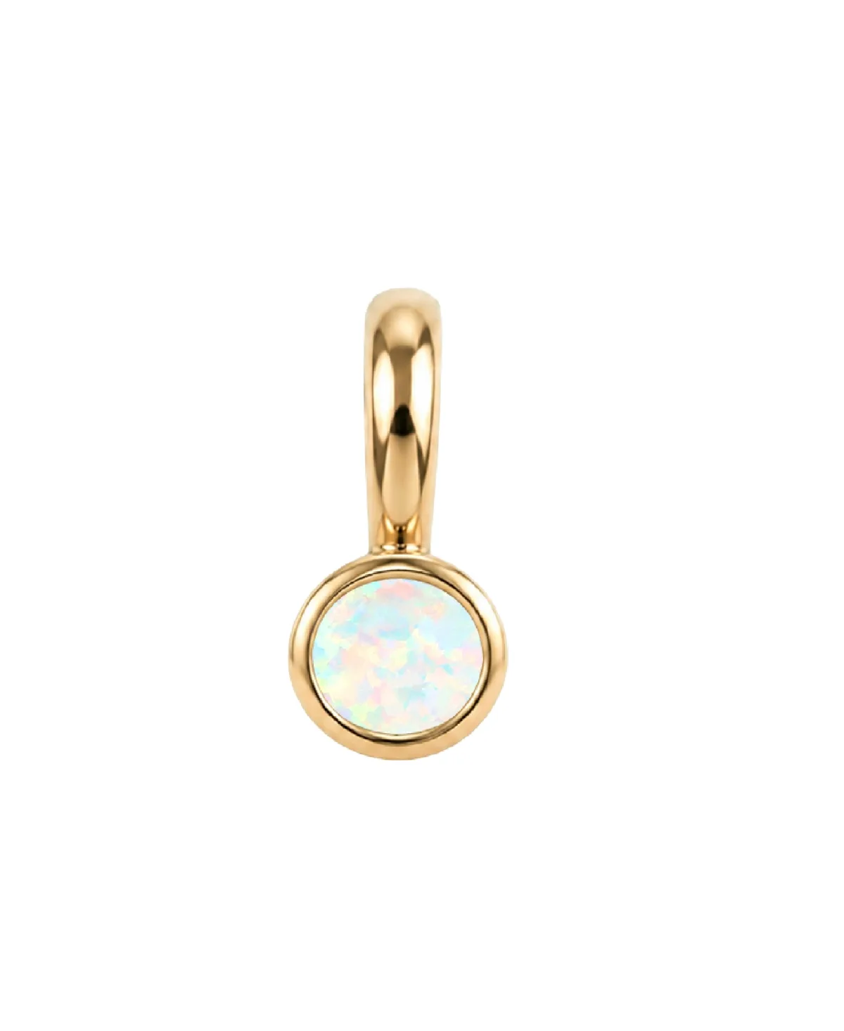 Opal 14k Gold Round Pendant (1/20 ct. t.w.) by Macy's