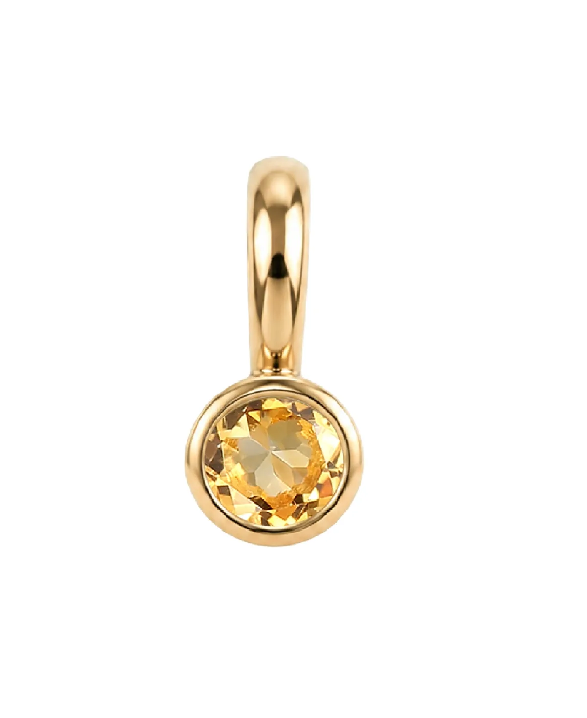 Citrine (1/20 ct. t.w.) Round 14k Gold Pendant by Macy's