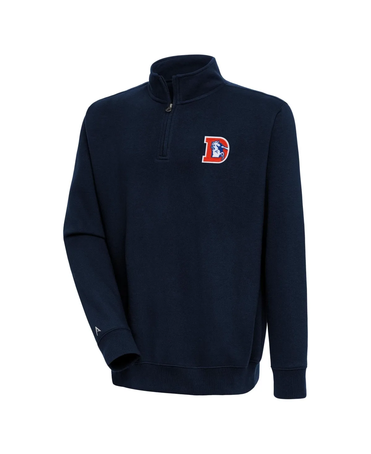 Denver Broncos Throwback Logo Victory Quarter-Zip Pullover Top