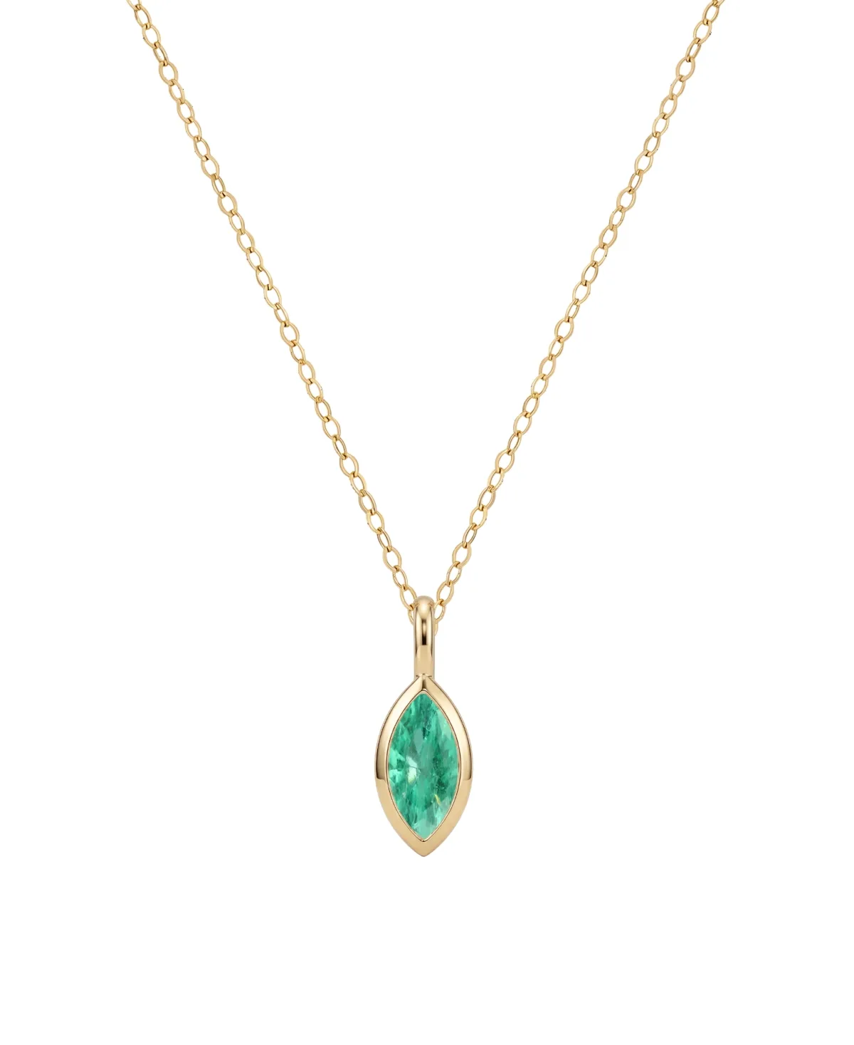 Emerald Marquise-Cut Pendant Necklace (3/8 ct. t.w.) in 14k Gold by Macy's