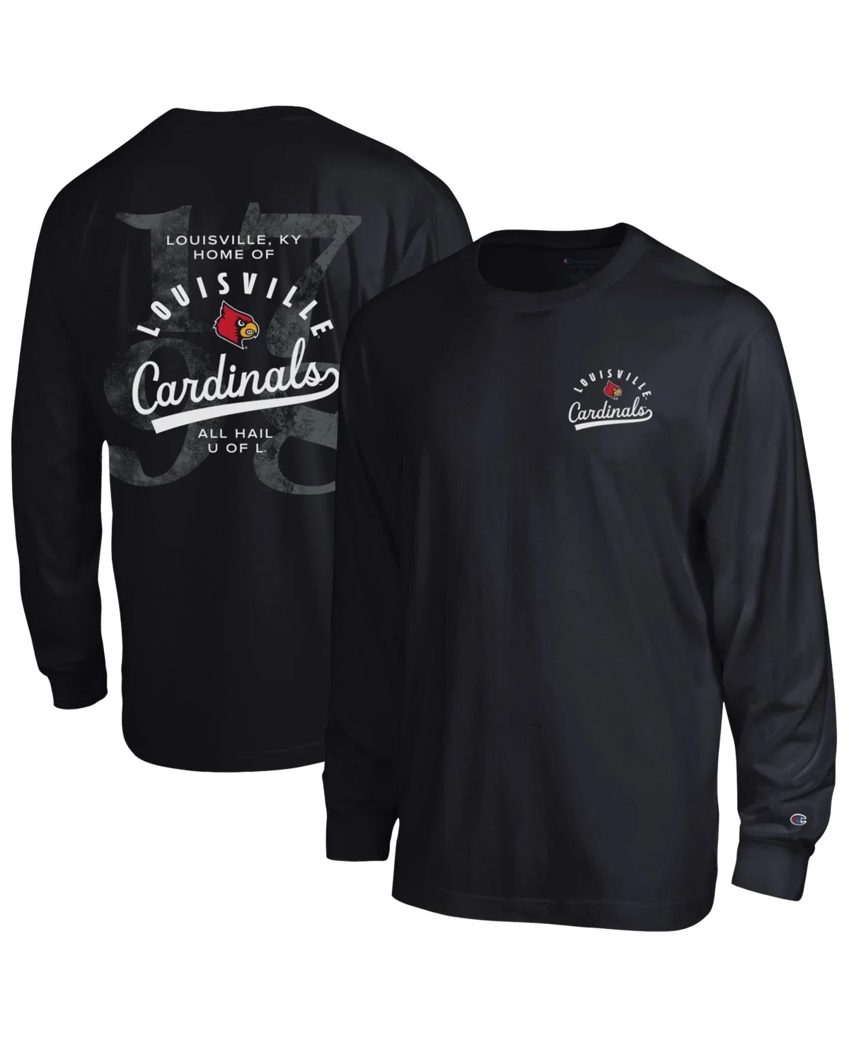 Louisville Cardinals Laminated All-Star Long-Sleeve Screen-Print Graphic Relaxed-Fit T-Shirt