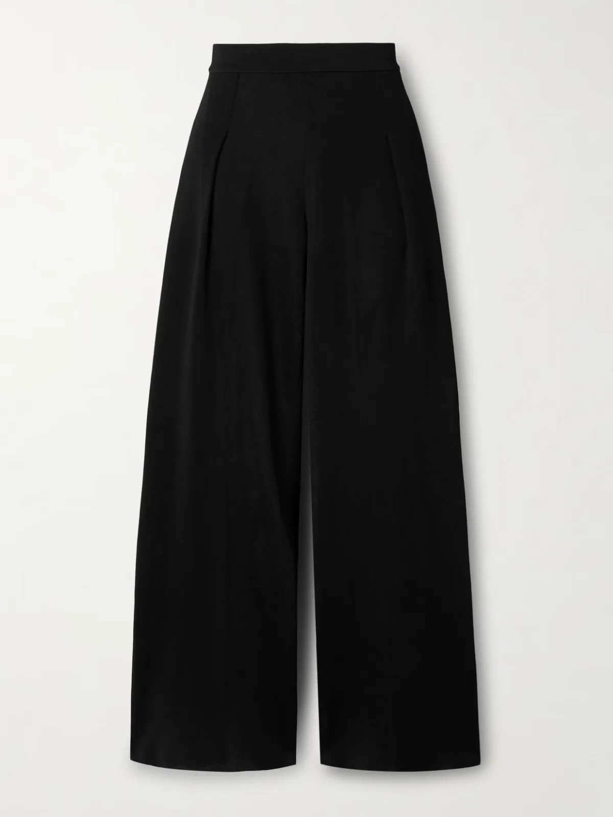 - Gene Pleated Stretch-knit Wide-leg Pants -