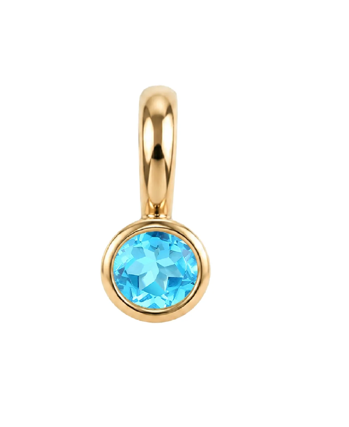 Blue Topaz Pendant (1/10 ct. t.w.) in 14k Gold by Macy's