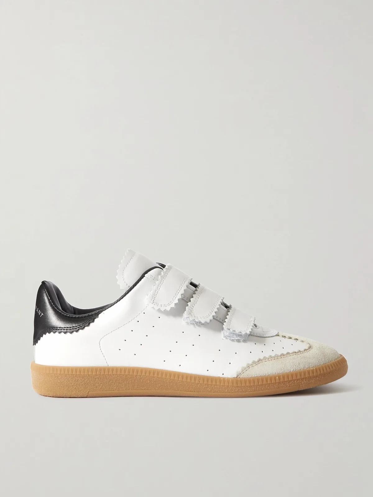 - Beth Suede-trimmed Leather Sneakers -