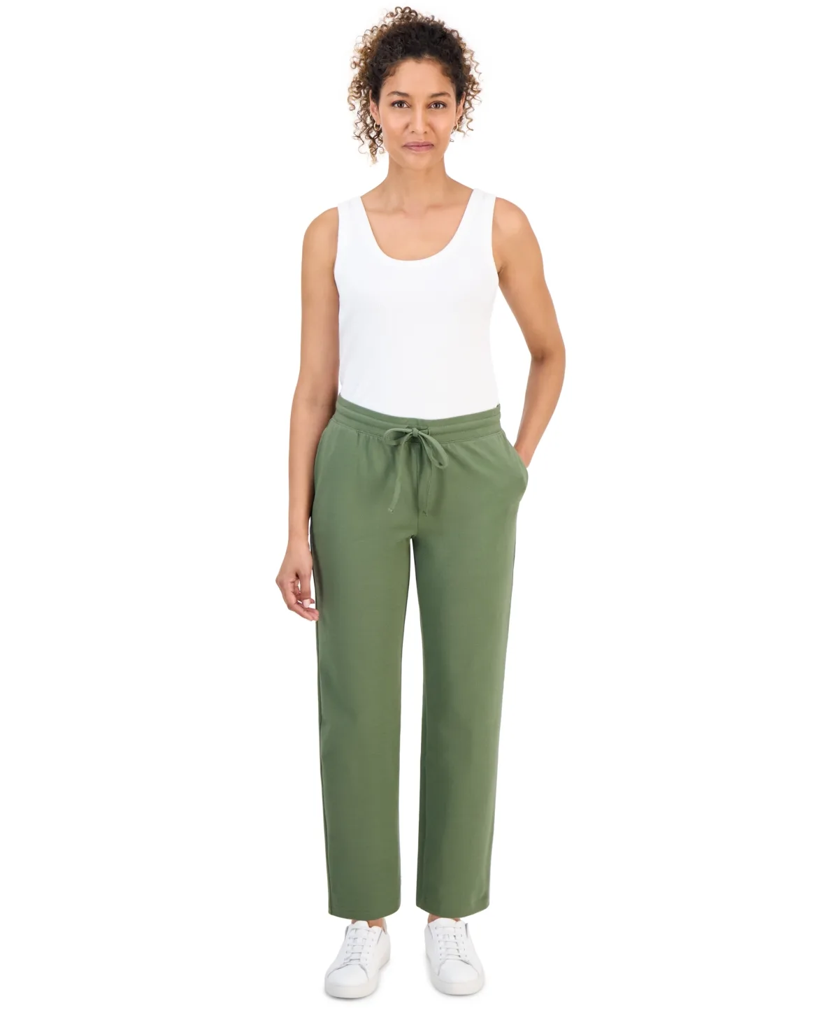 Mid-Rise Pull-On Pants