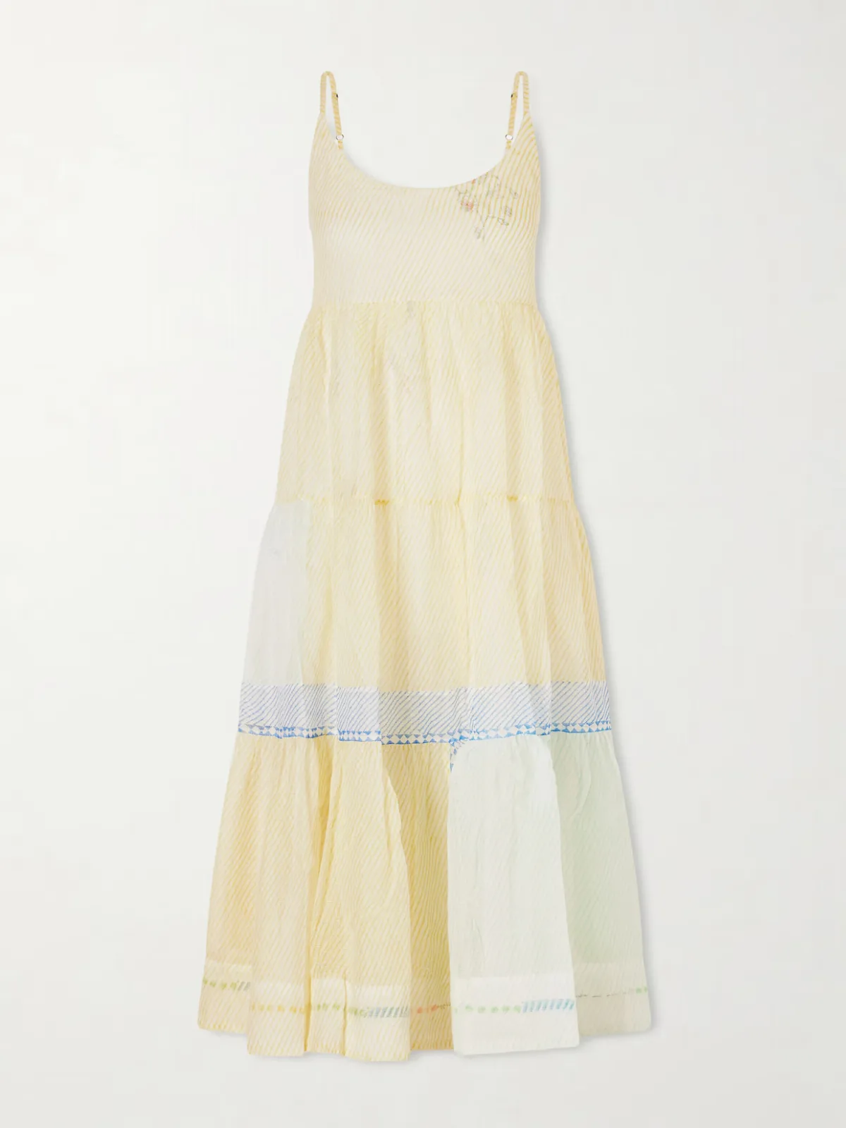 - Ikumi Tiered Printed Cotton- Kota Midi Dress -