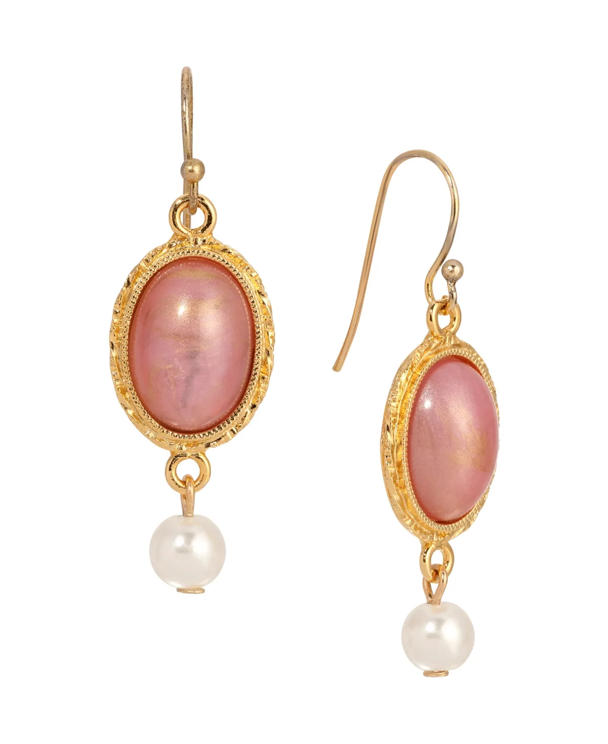 Imitation Pearl Oval Earrings