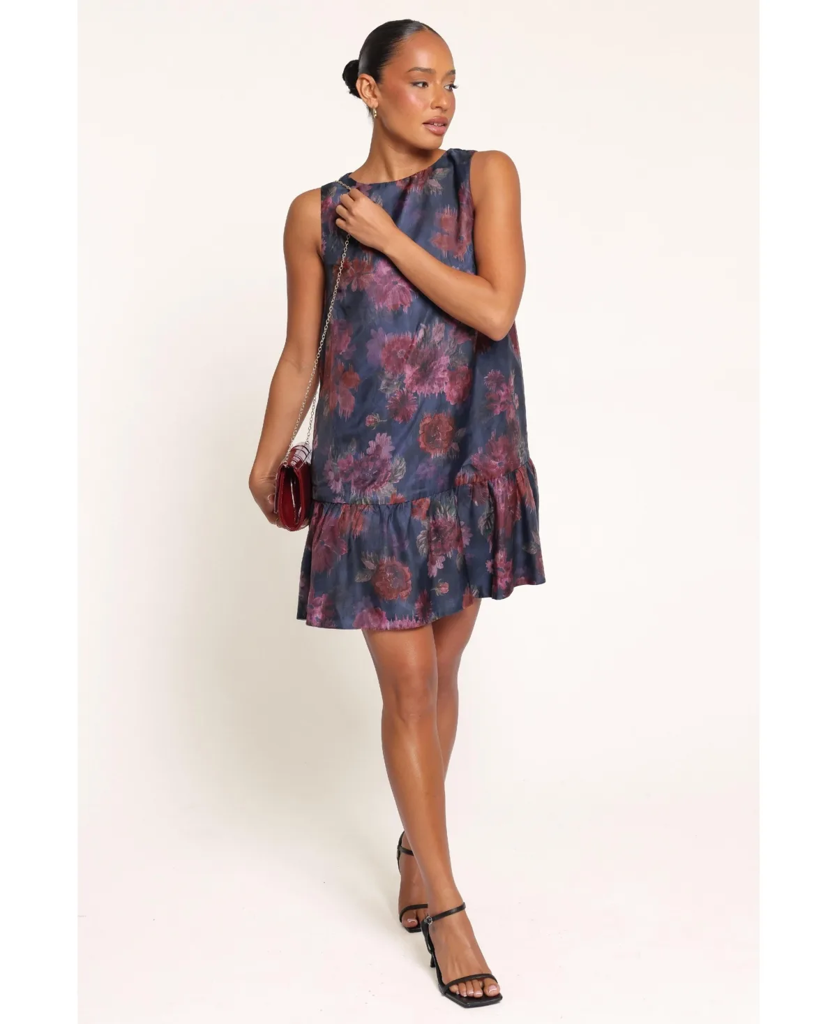 Jaycee Party/Cocktail Floral-Print Drop-Waist Mini Dress