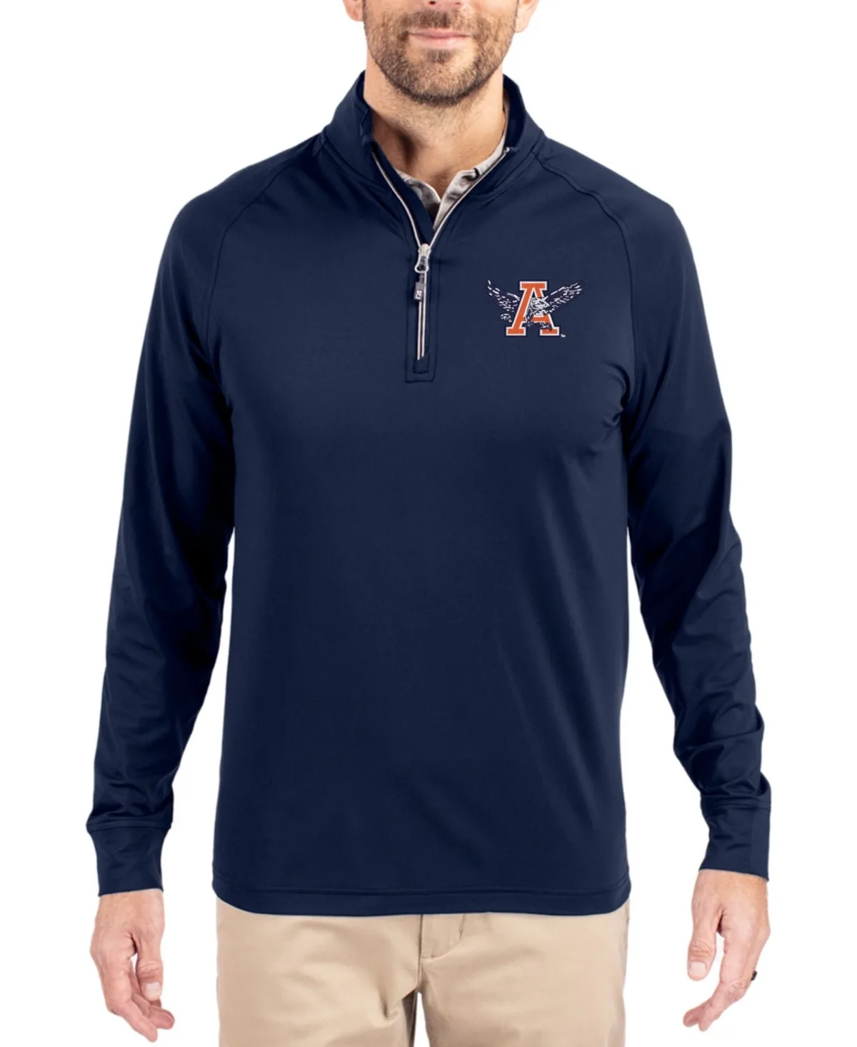 Auburn Tigers Adapt Eco Knit Stretch D Quarter-Zip Pullover Top