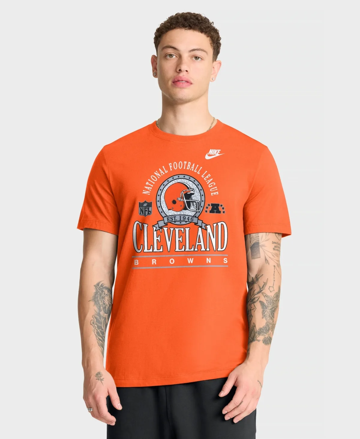 Cleveland Browns Rewind Team Spirit Essential Cotton T-Shirt