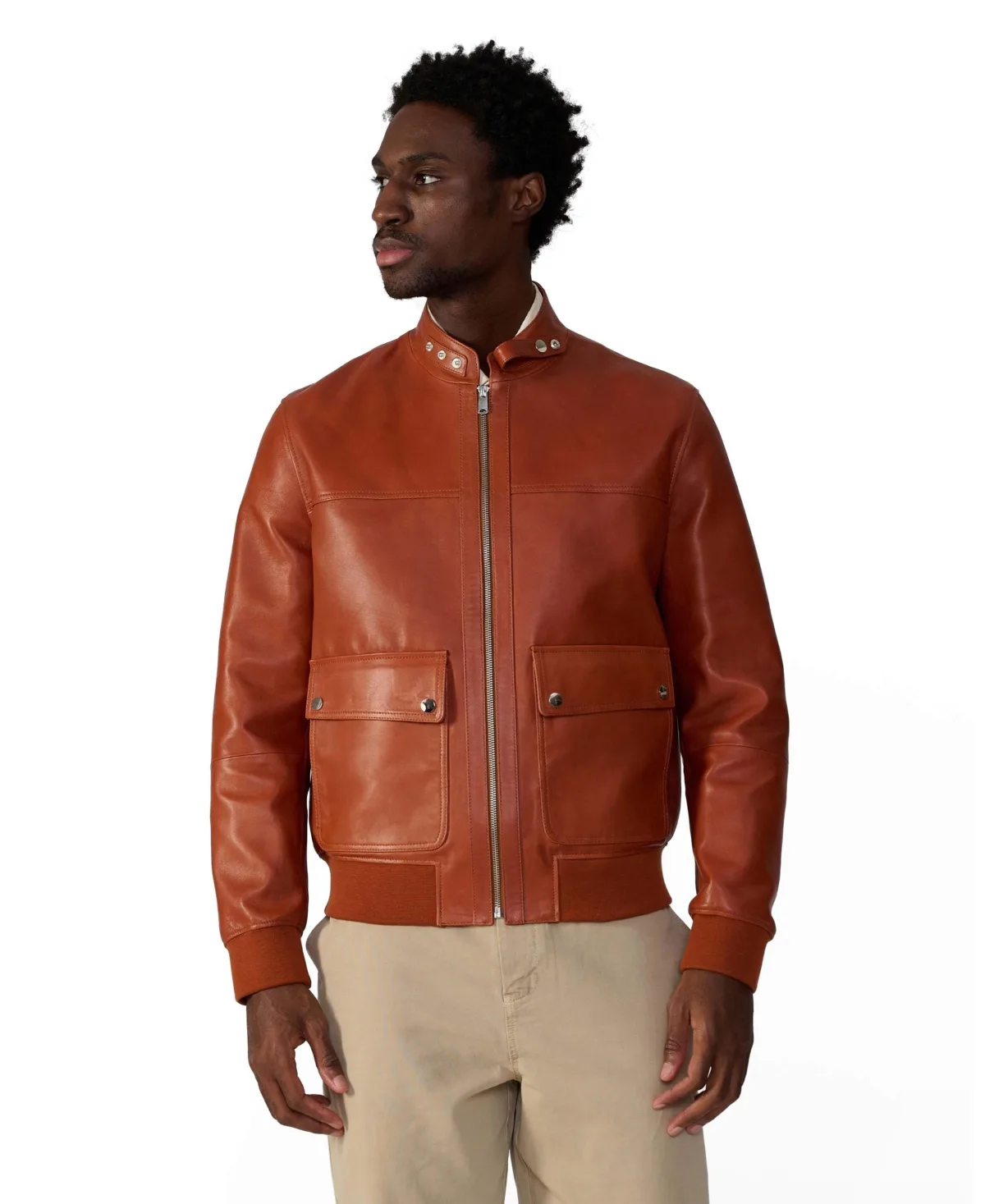 Leather Bomber Jacket