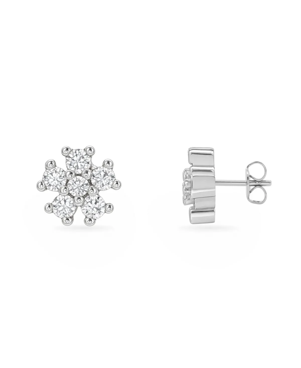Cubic Zirconia Flower Stud Earrings by Giani Bernini