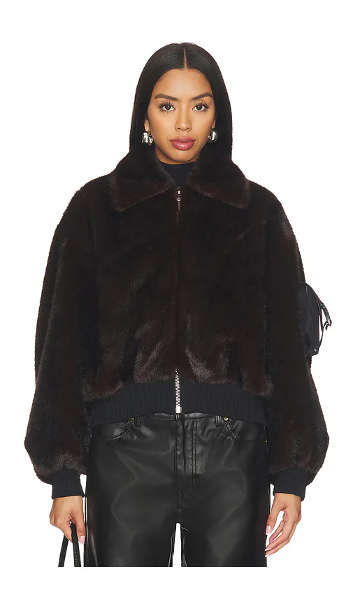 Faux Fur Bomber Jacket