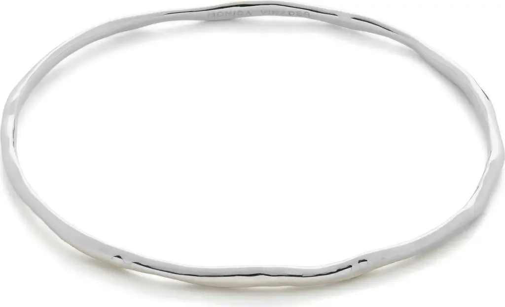 MV Siren Muse Bangle in Sterling Silver by Monica Vinader