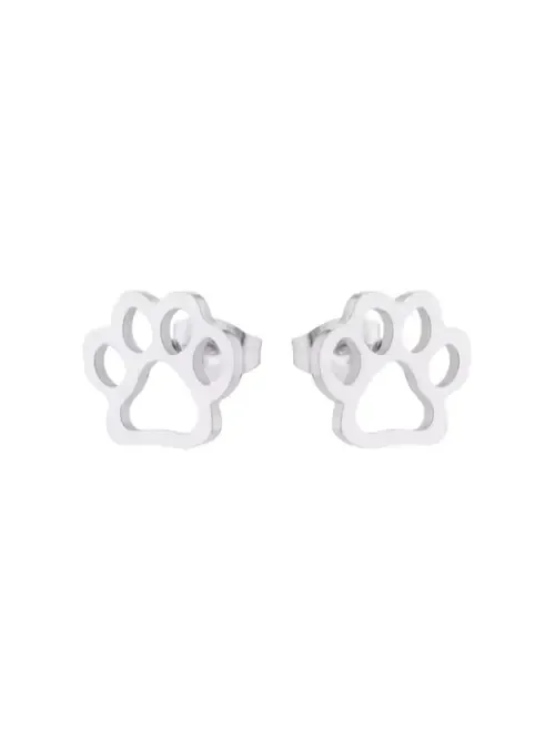 CharmedPaw Paw Print Stud Earrings by DLORIA