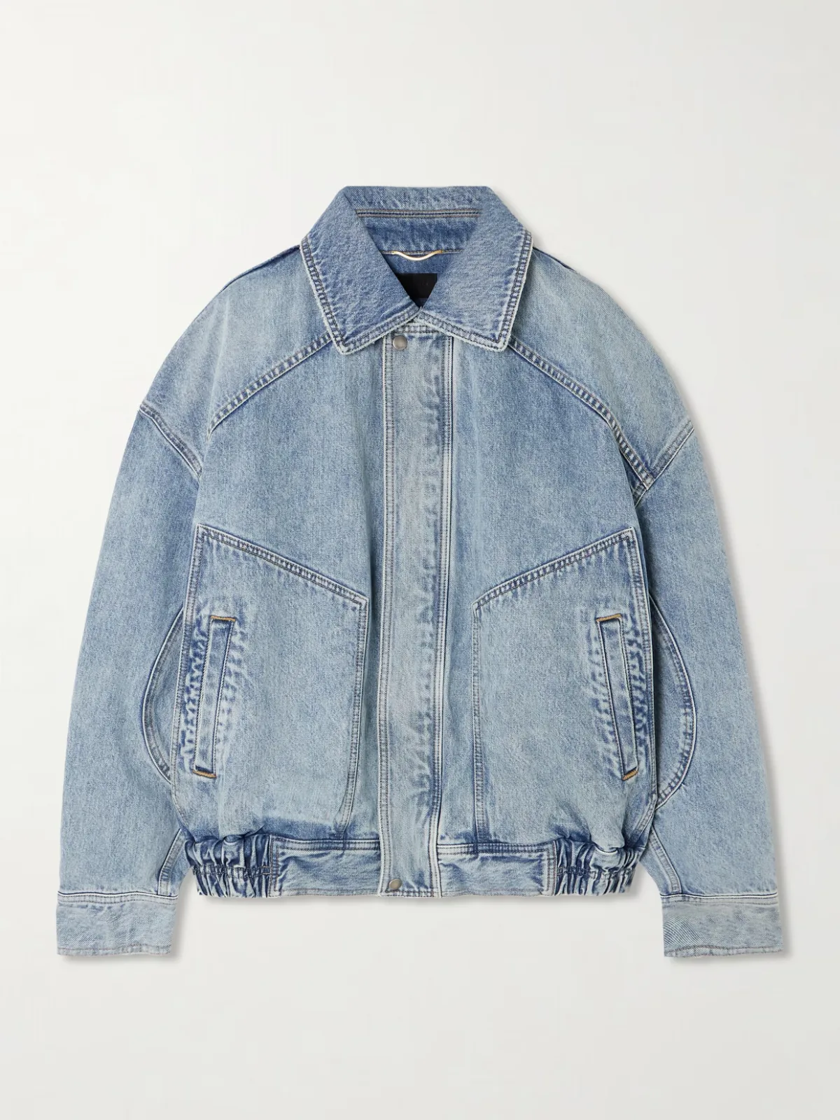 - Oversized Paneled Denim Jacket -