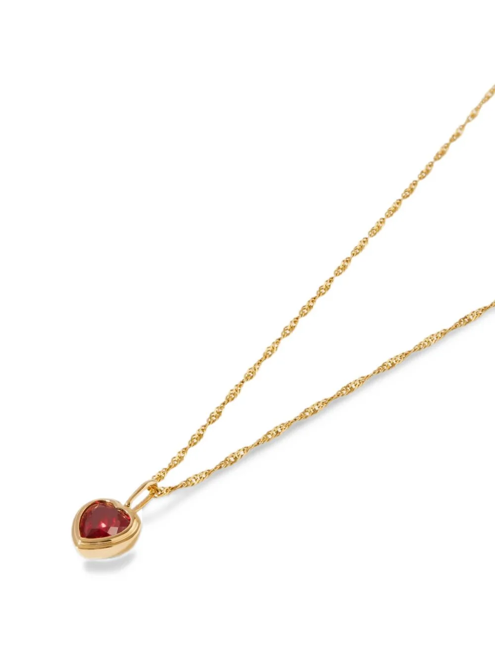 Large Heart Ruby Necklace by Edge Of Ember