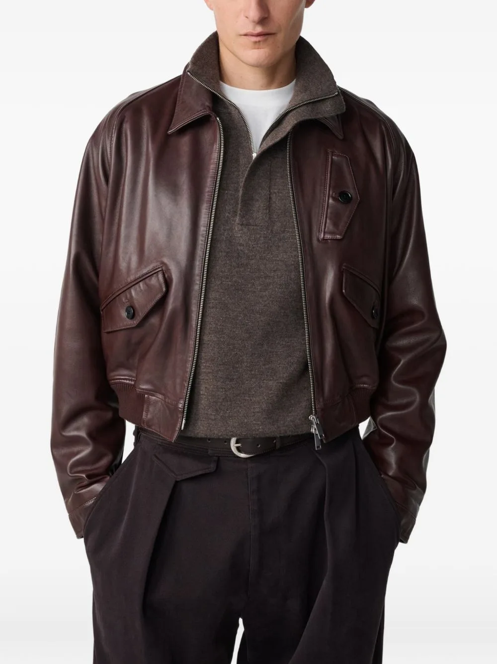 Kendal Zip-Up Leather Jacket