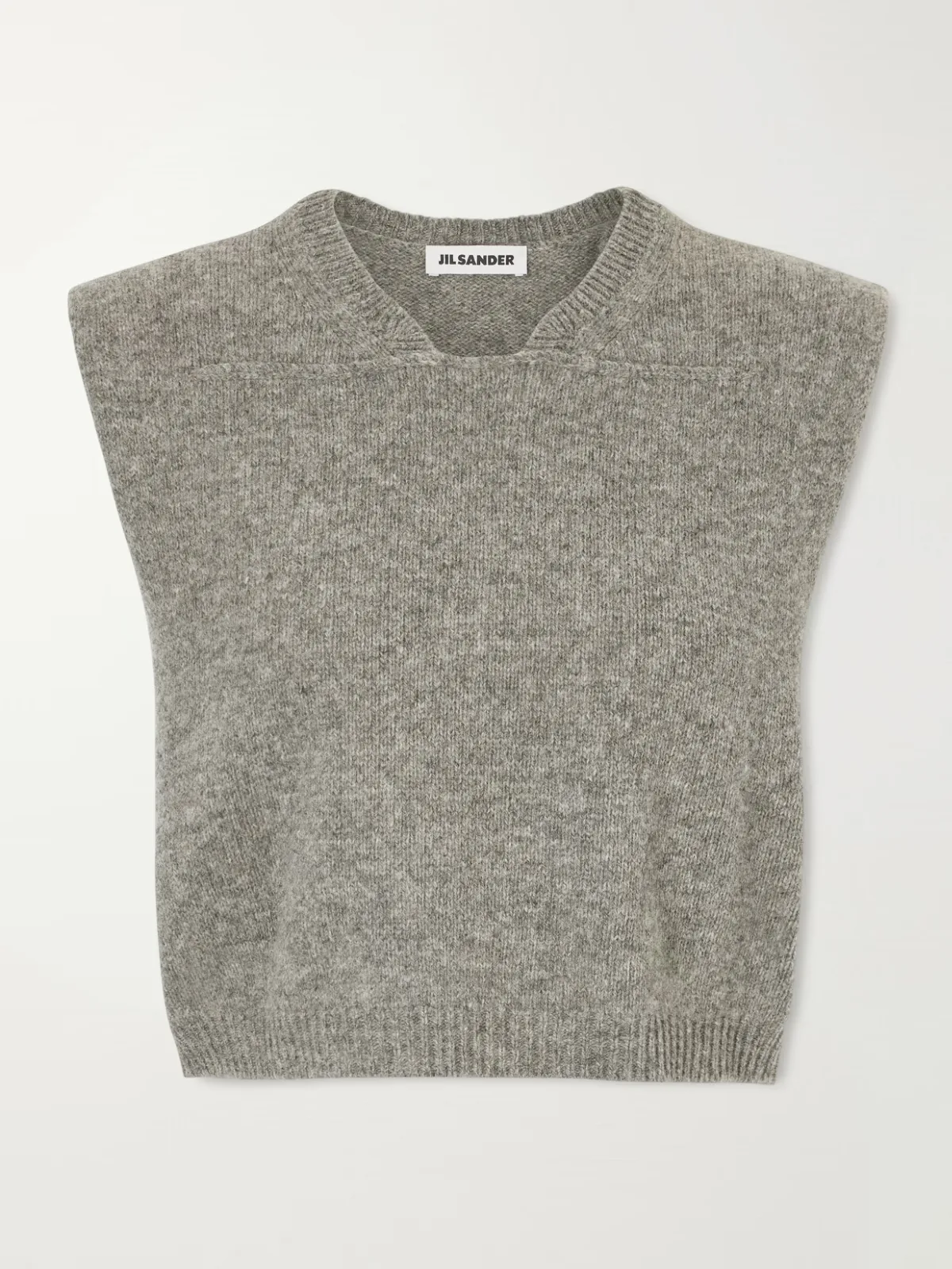 - Cropped Wool-blend Sweater Vest -