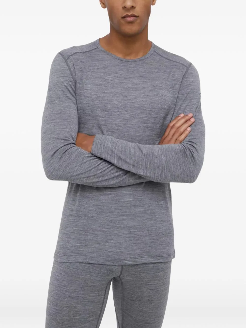 Marl-Effect Long-Sleeve T-Shirt