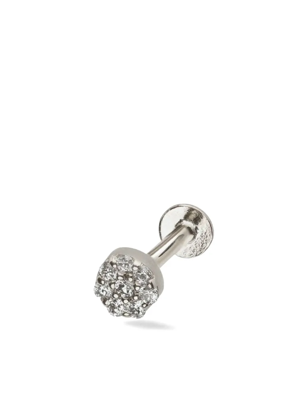 14kt White Gold Halo Full Diamond Earring by Lark & Berry