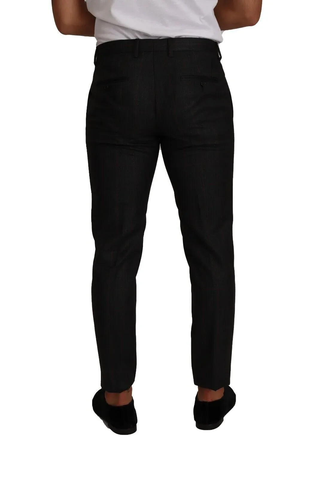 Virgin Wool Check Trousers