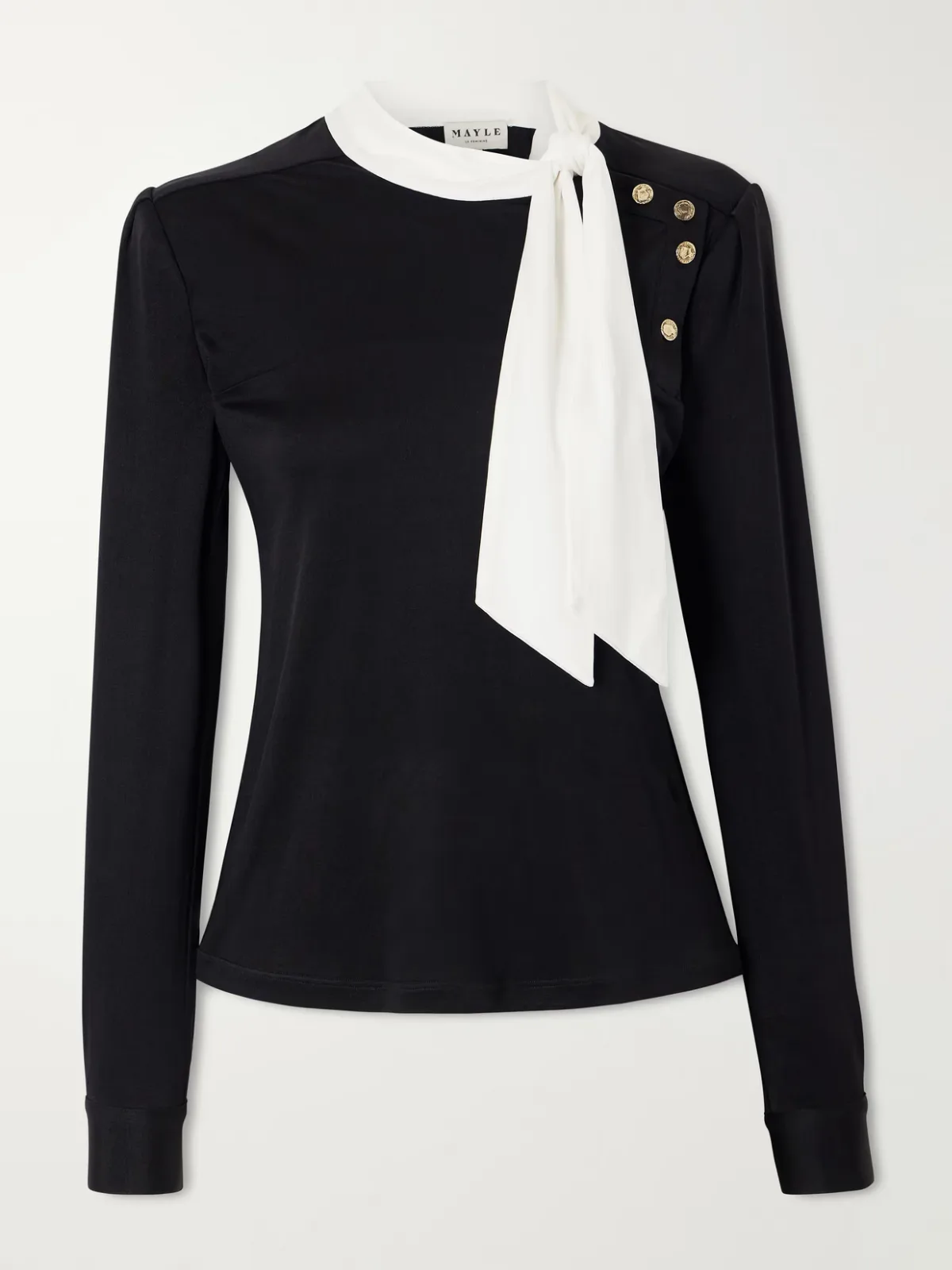 - Desi Tie-detailed Silk Shirt -