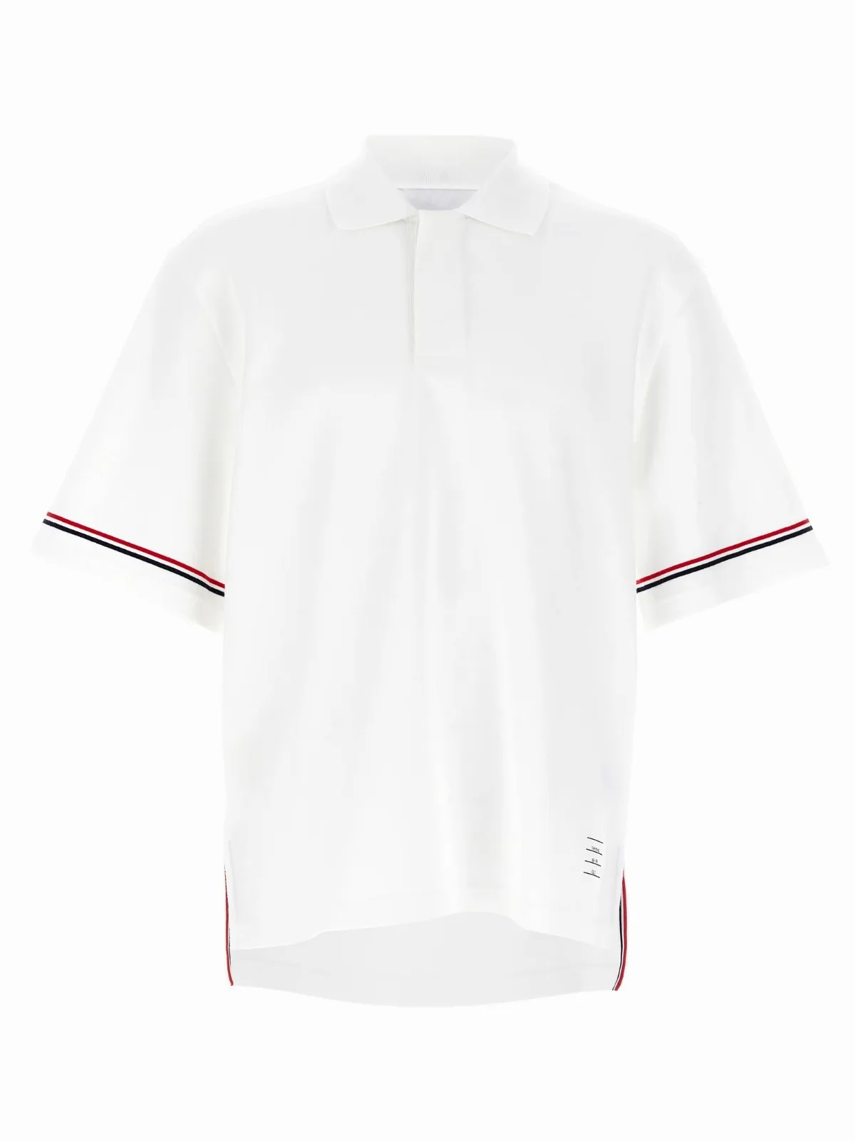 RWB-Striped Cotton Polo Shirt