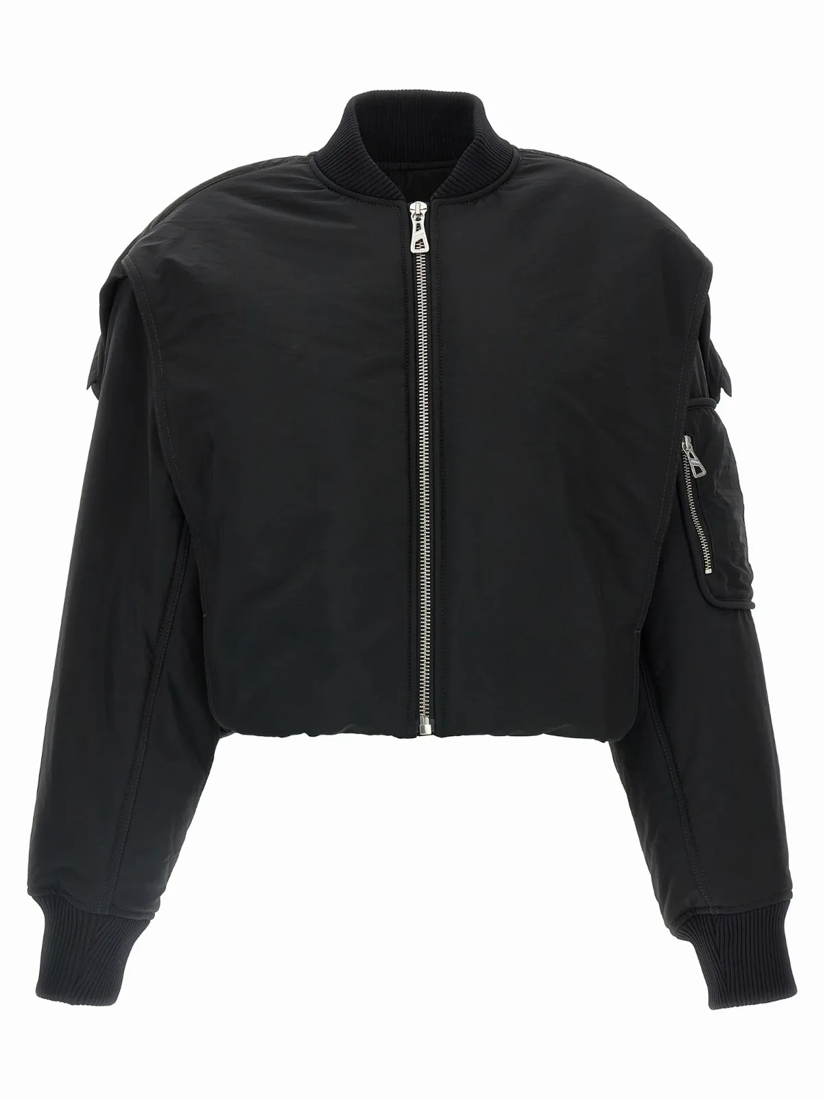 Padded Polyurethane Bomber Jacket