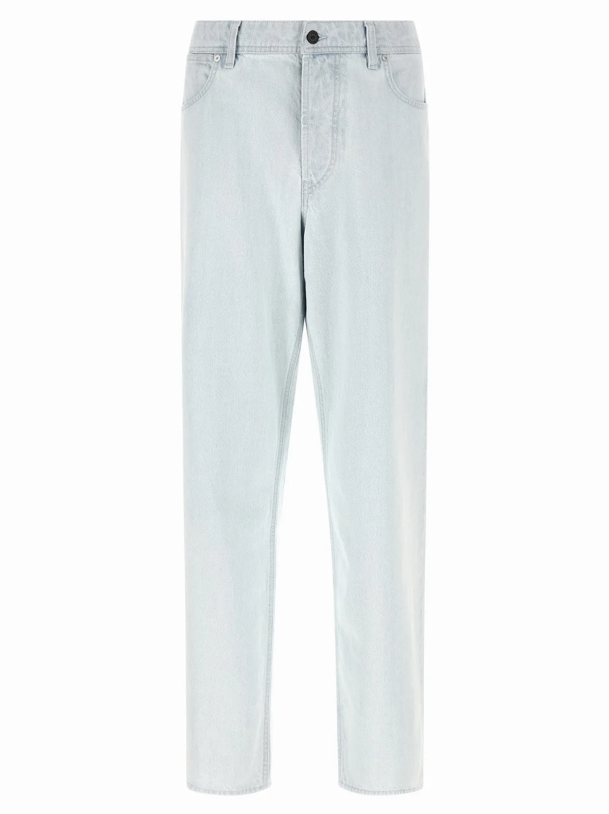 Bleached Cotton Straight-Leg Jeans