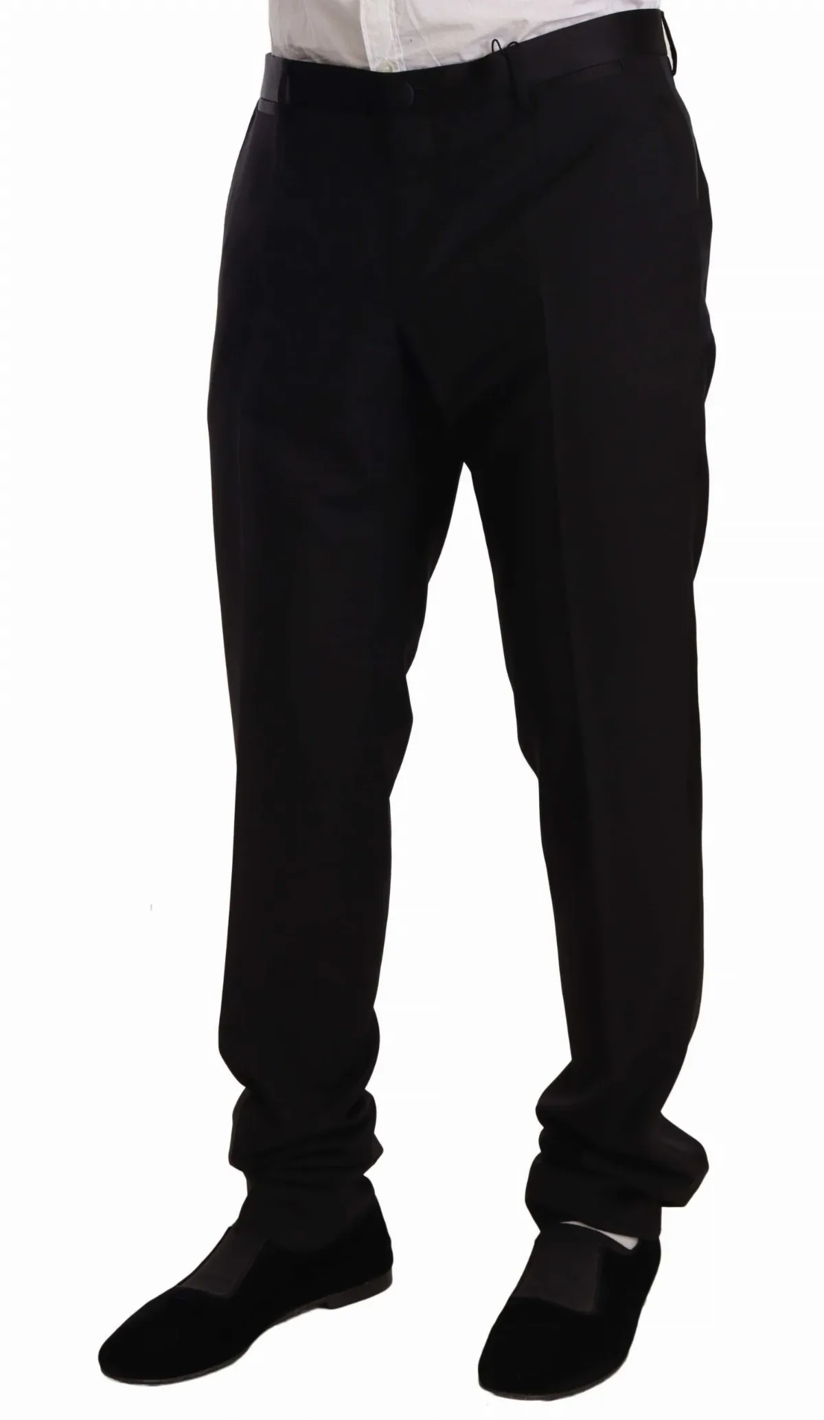 Virgin Wool Formal Tuxedo Trousers