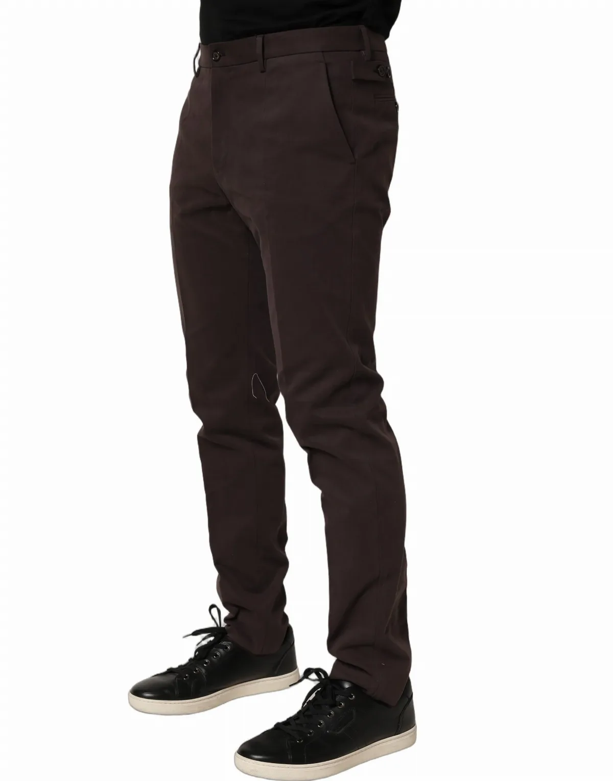 Cotton Skinny-Leg Dress Trousers