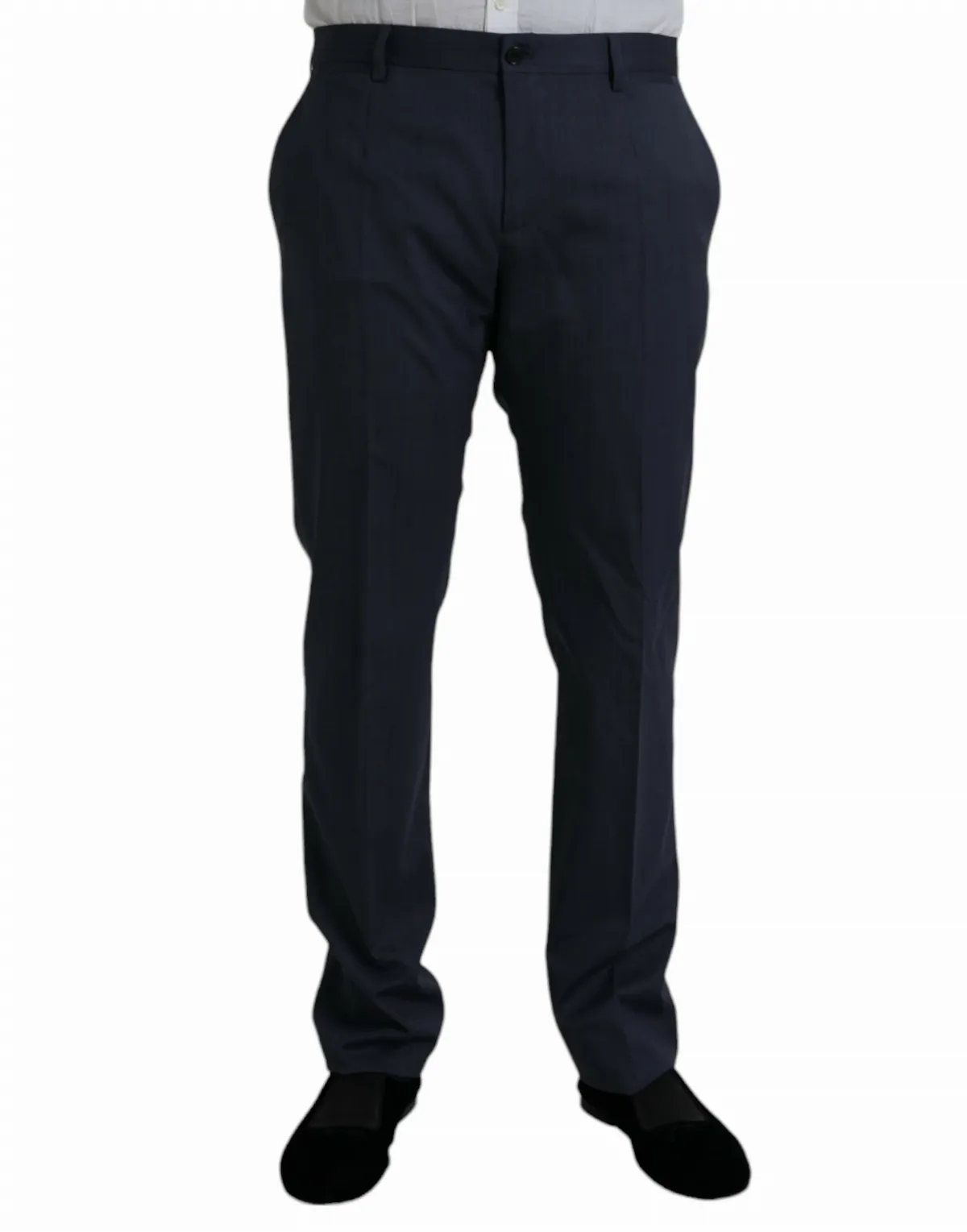 Virgin Wool Slim Fit Trousers
