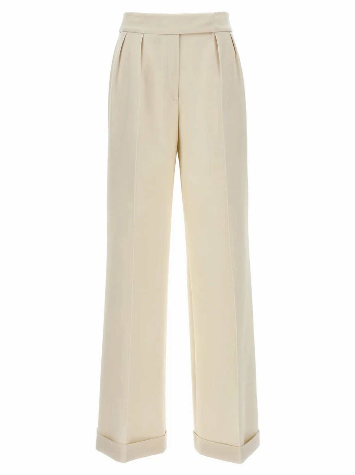 Virgin Wool Wide-Leg Trousers