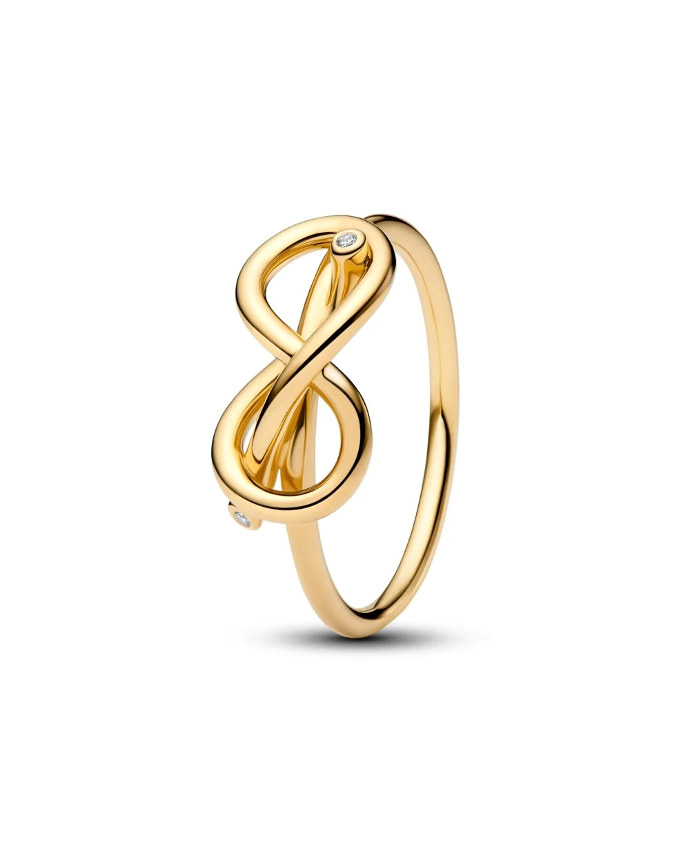 Infinity Knot 14K Gold-Plated Ring by Pandora