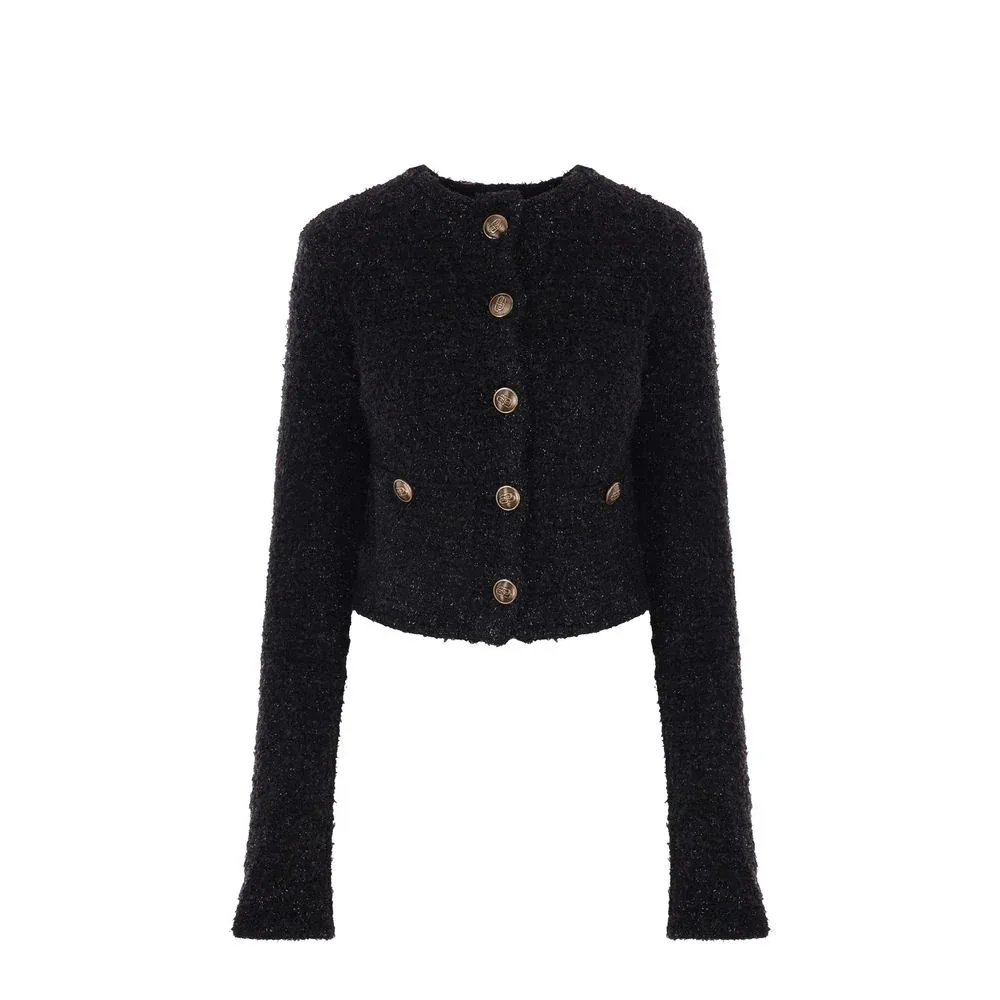 Tweed-Blend Cotton Cardigan