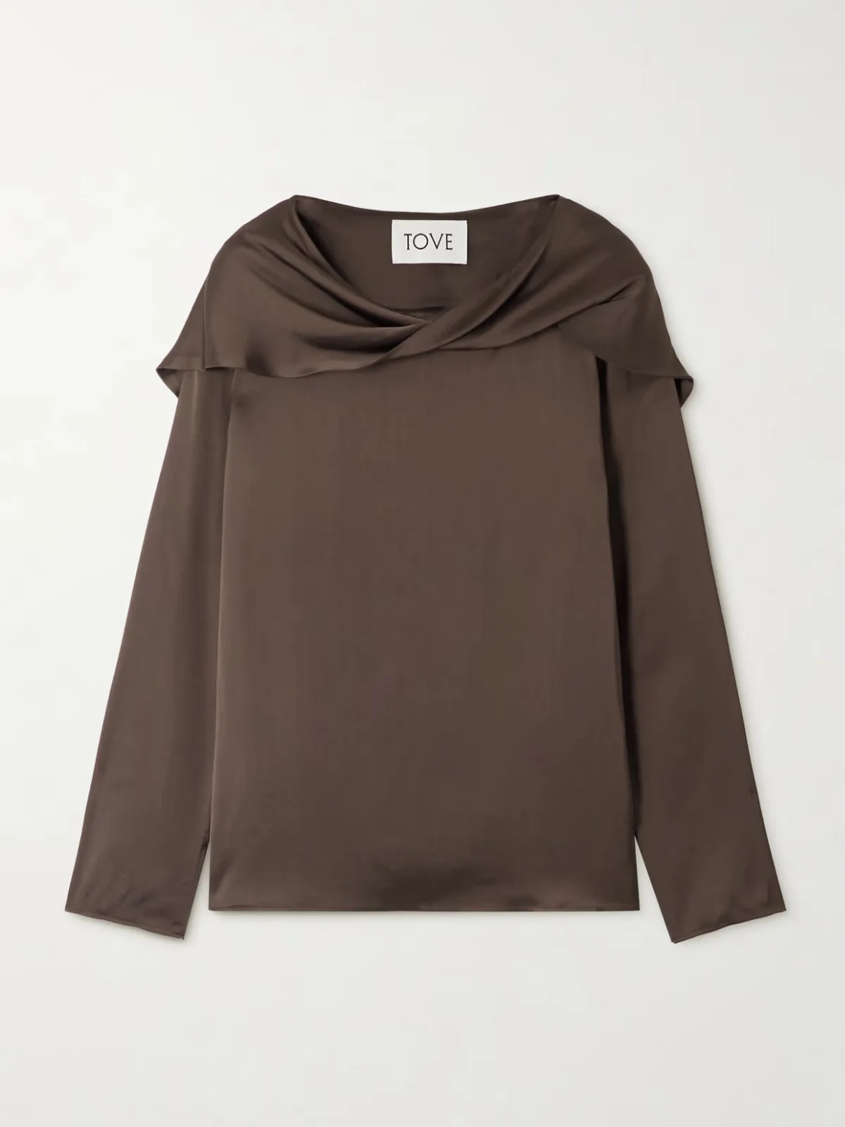 - Caris Draped Satin Top -