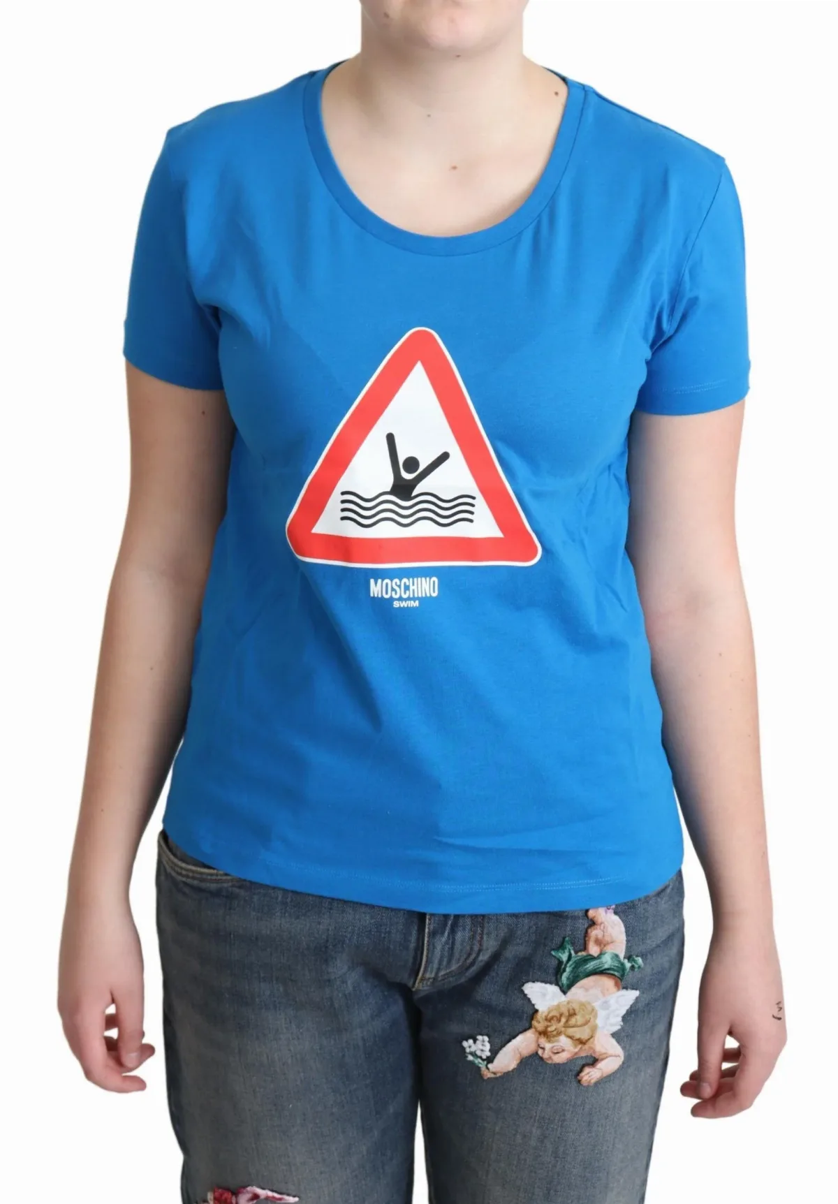 Logo-Graphic Cotton T-Shirt by Moschino