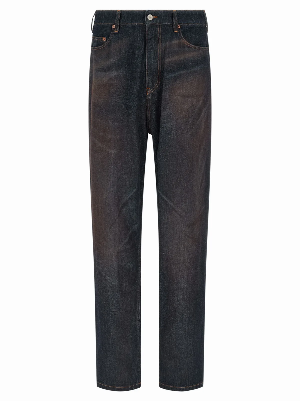 High-Waist Cotton Denim Jeans