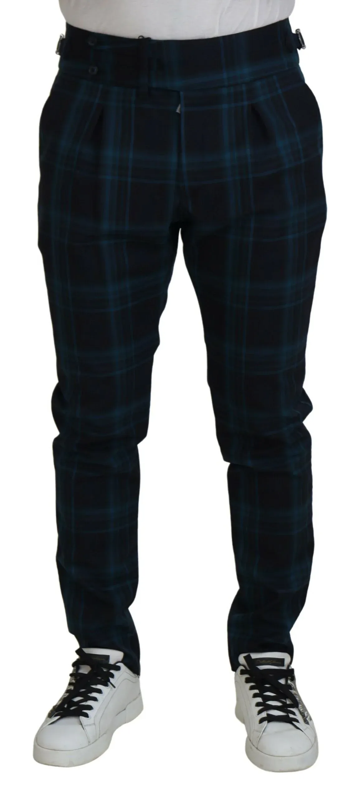 Plaid Wool Trousers