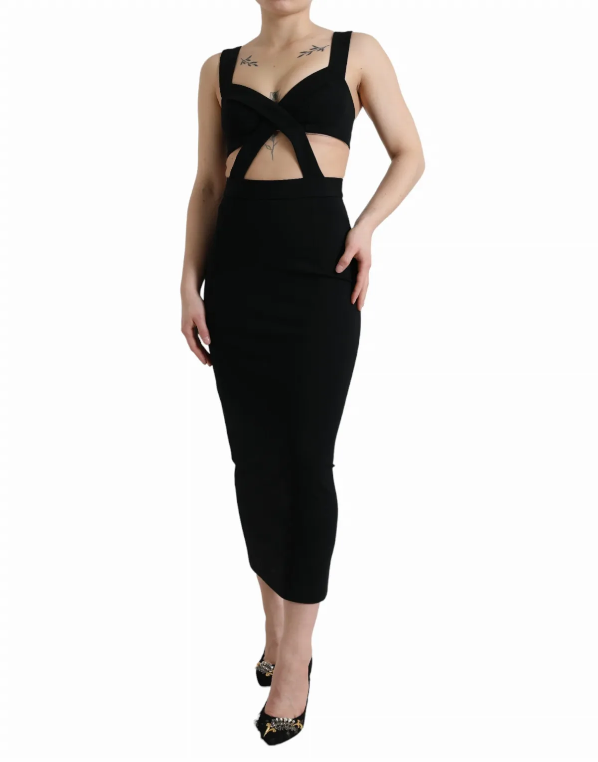 Cut-Out Bodycon Midi Dress