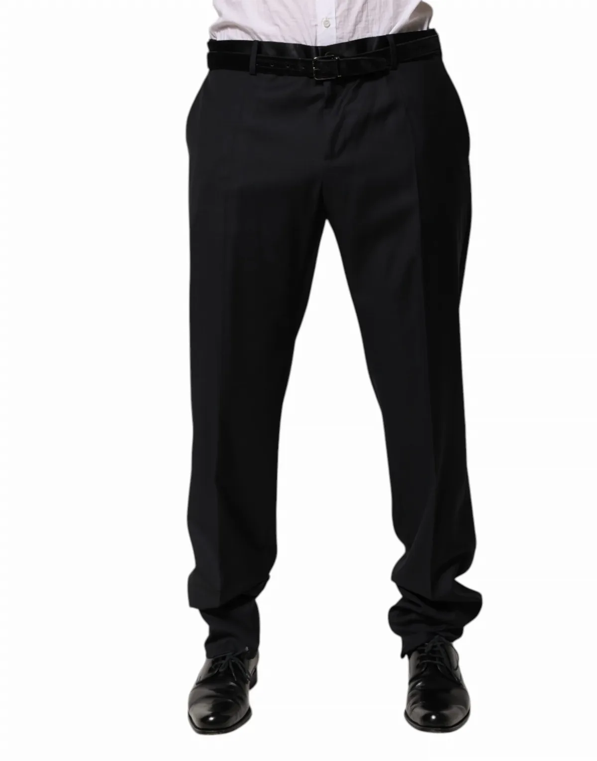 Tapered Wool-Silk Trousers