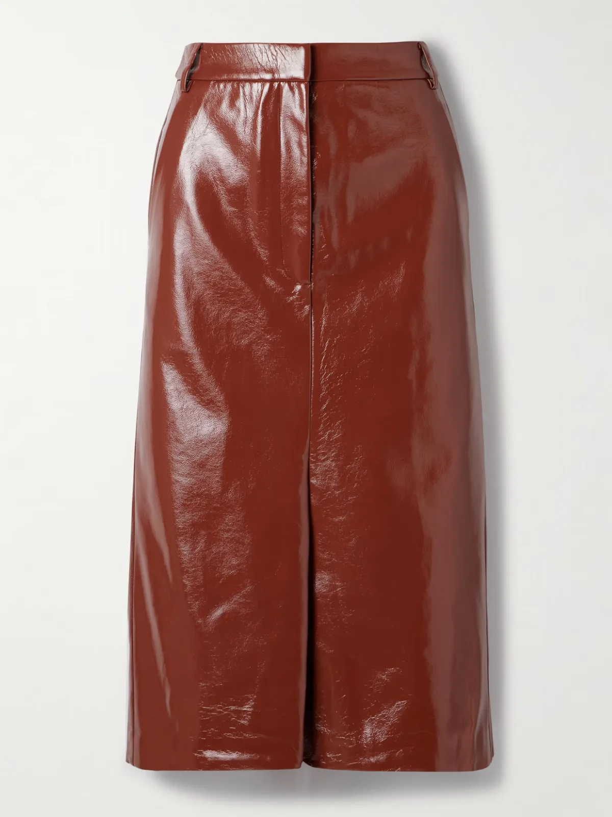 - Glossed Midi Skirt -